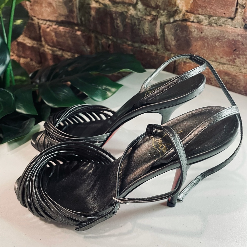Christian Louboutin Metallic Strap Sandals